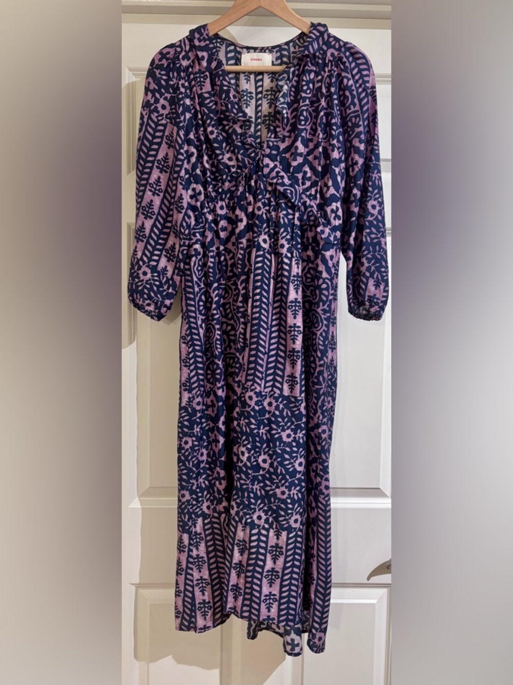 Xirena Ruffle Neck Midi Dress